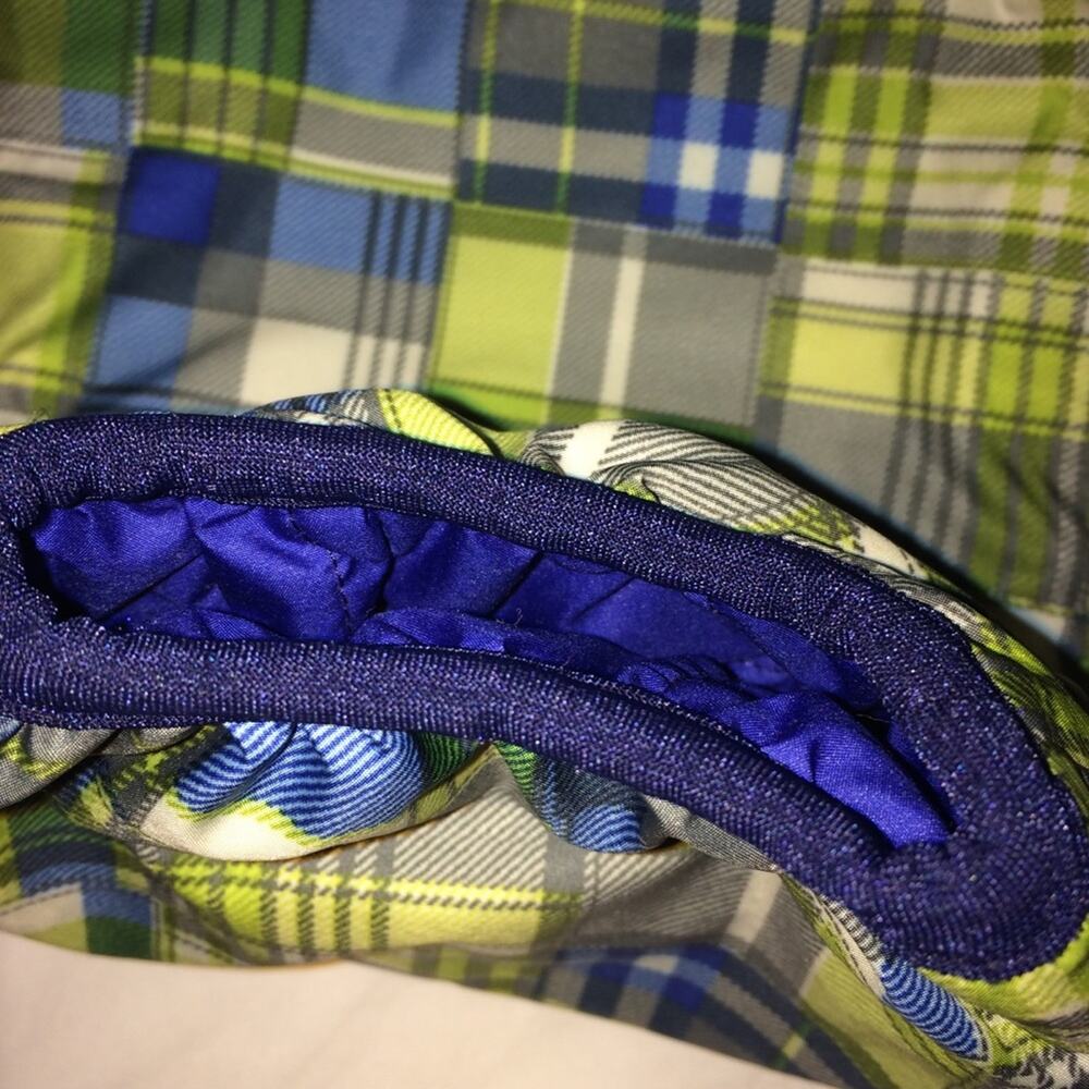 Patagonia Infant Reversible Puff Ball Snow Pants Green Blue 6 months - Picture 6 of 8